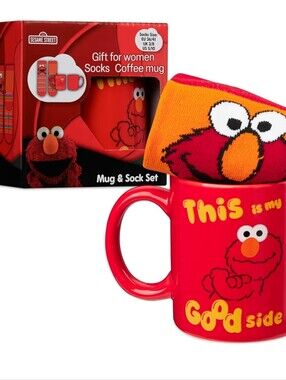 Sesame Street Elmo Mug And Sock Set